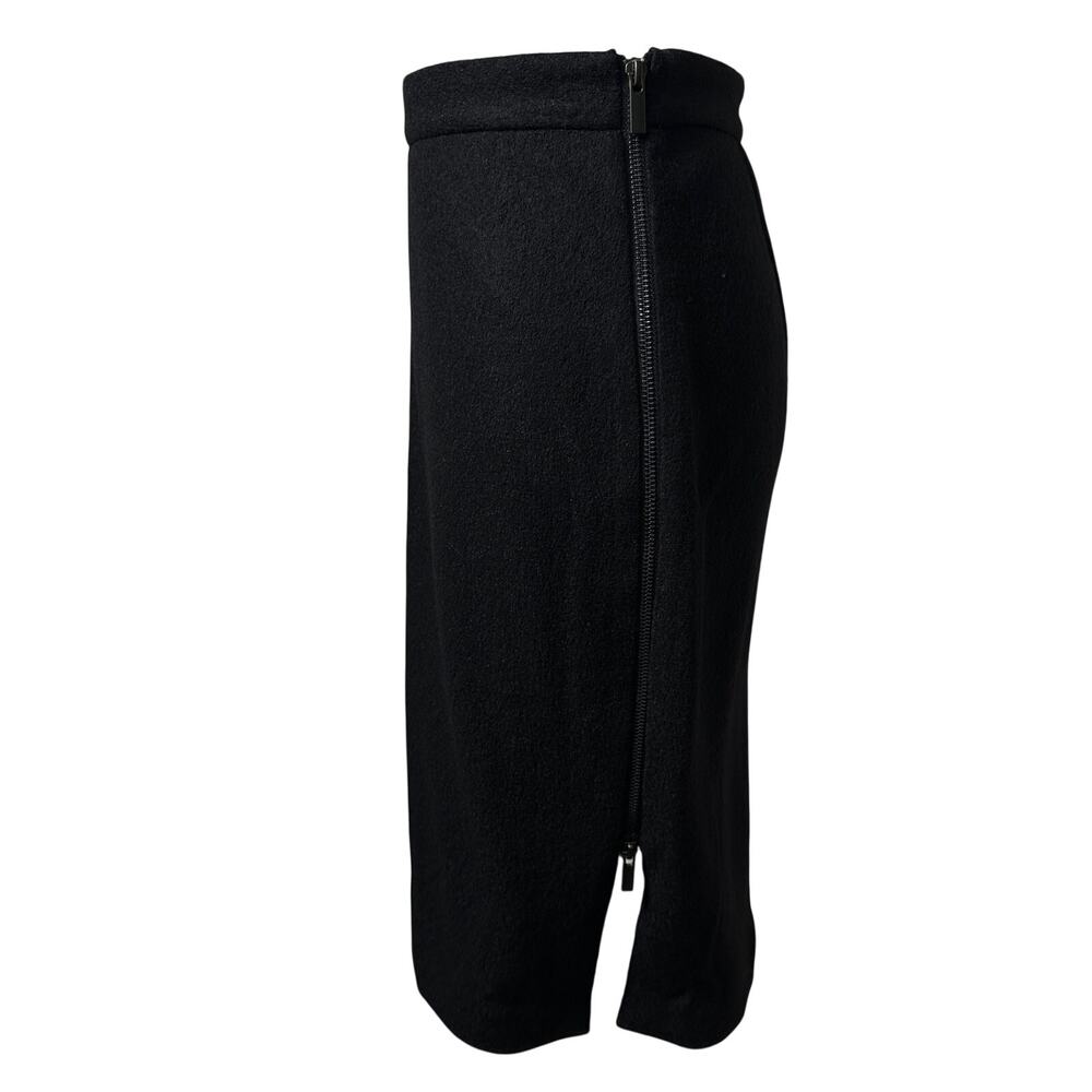 Banana Republic Black Zip Front Pencil Skirt Wool‎ Blend Petite 2 NEW Textured